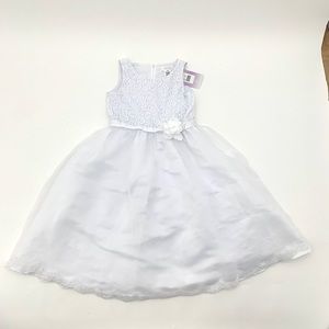 White Flower Girl or First Communion Dress